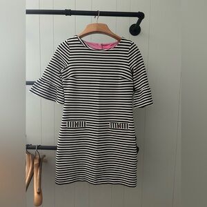 Lilly Pulitzer Black and White Sheath Dress with Bell Sleeves Size Medium